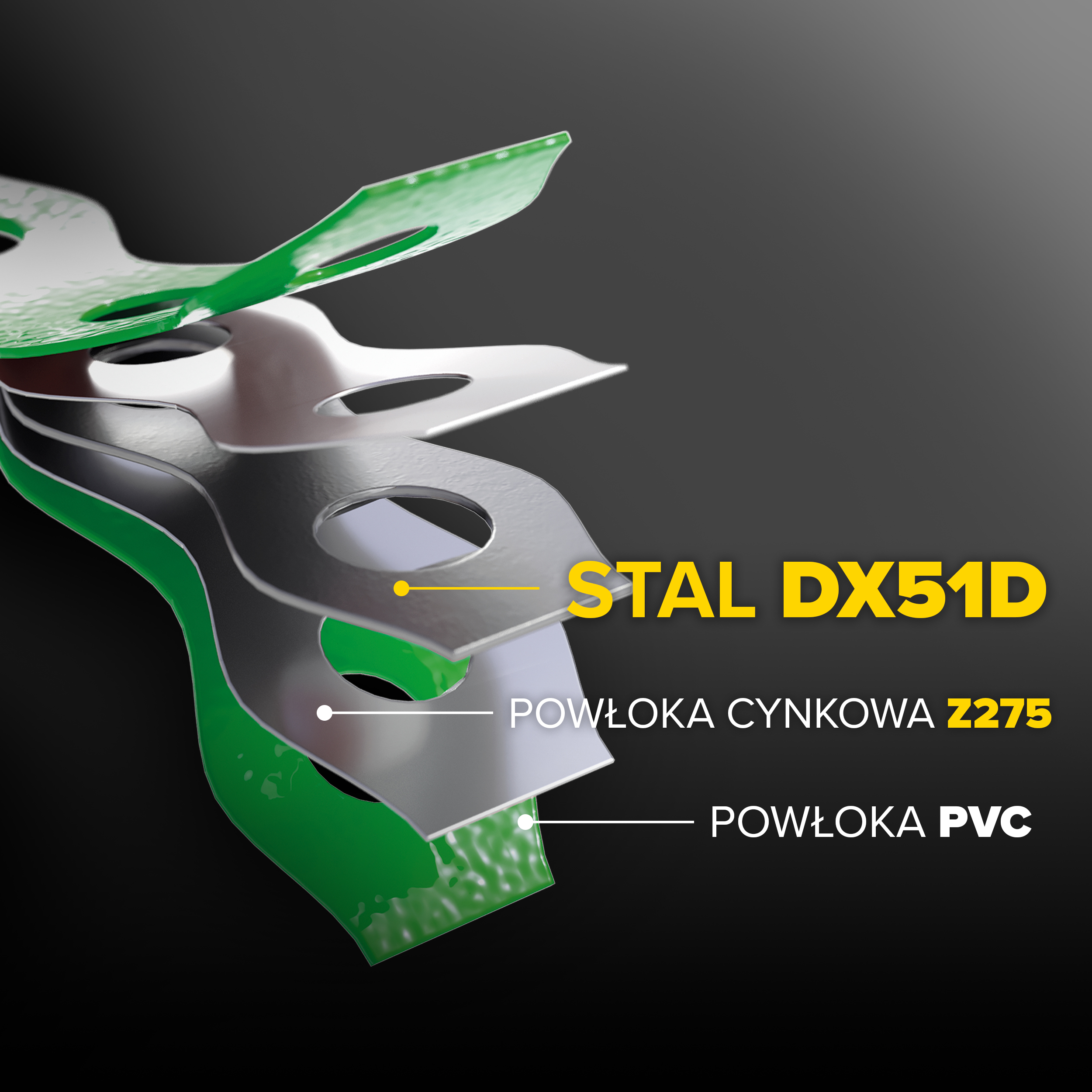 Taśma montażowa perforowana stal - TM 11 | 3 m | Zielony | TM 11 Taśma montażowa perforowana stal - TM 11 | 3 m | Zielony | TM 11